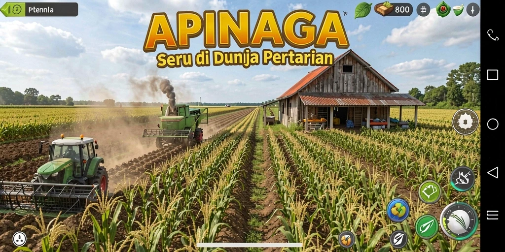 Tangkapan layar menunjukkan pengalaman bermain Farming yang seru dan mendetail.