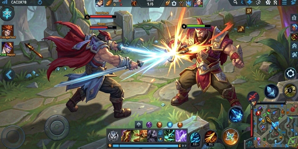 Tangkapan layar gameplay menunjukkan aksi seru di <strong>CACOR78</strong>.