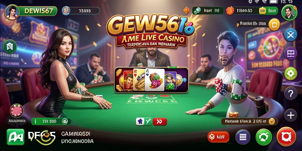 Screenshot DEWI567 menunjukkan dealer langsung dan permainan Menarik.