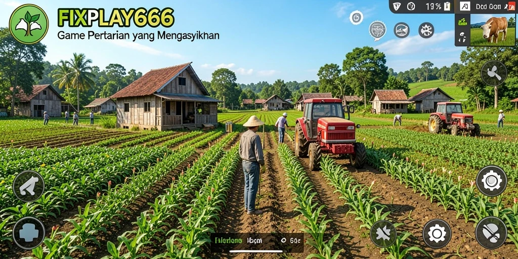 Tampilan gameplay FIXPLAY666 yang menarik dengan elemen pertanian.
