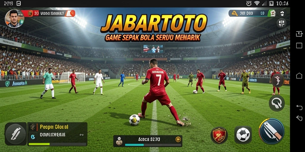 Tampilan gameplay JABARTOTO yang memukau saat pertandingan sepak bola.