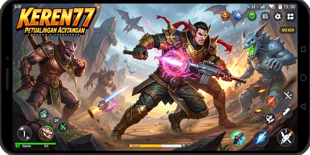 Screenshot gameplay KEREN77 yang menampilkan aksi mendebarkan.
