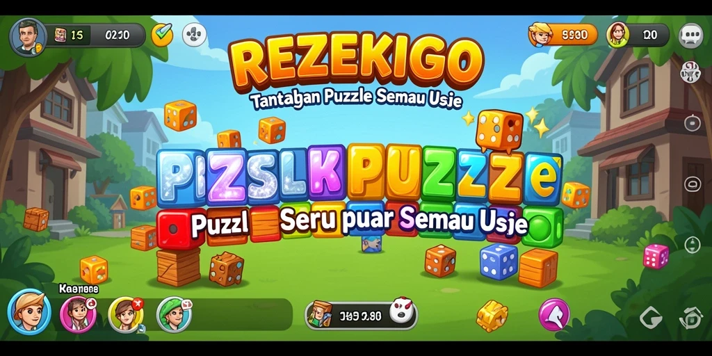 Tampilan menarik dari gameplay puzzle di REZEKIGO.