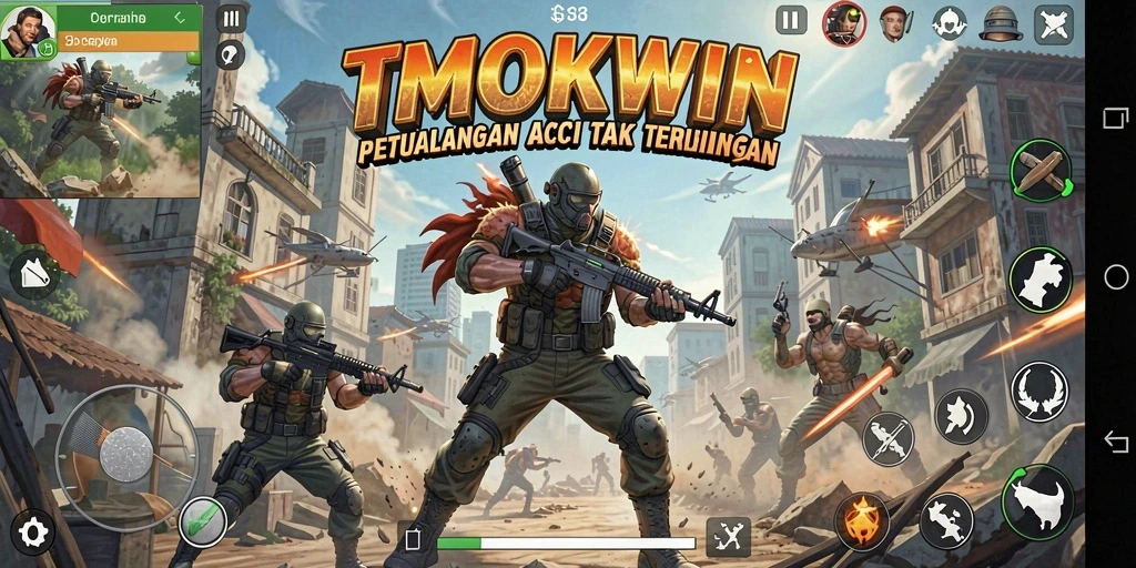 Tampilan seru gameplay <strong>TMOKWIN</strong> dengan aksi berintensitas tinggi.