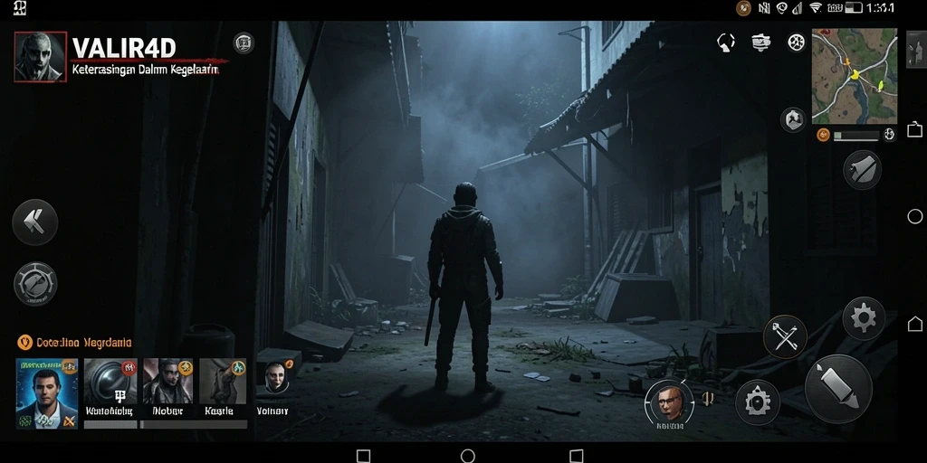 Screenshot utama gameplay VALIR4D yang menunjukkan suasana Horror yang mendebarkan.