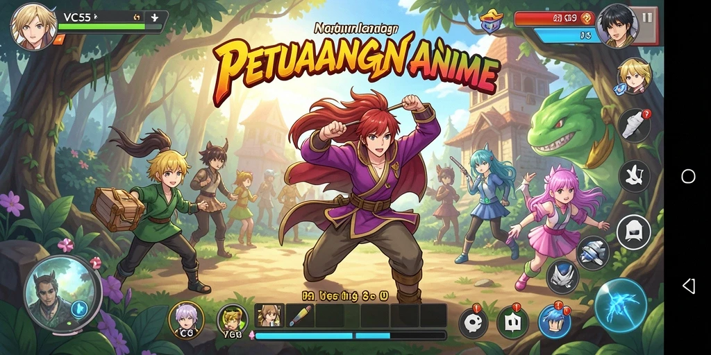 Tampilan menarik dari gameplay VC55 yang penuh aksi dan karakter Anime.