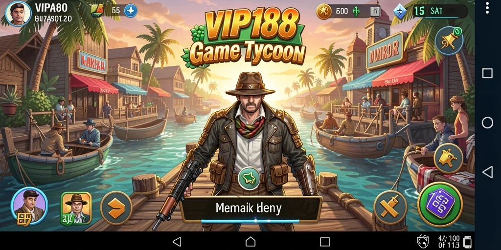 Menampilkan gameplay seru dalam dunia Tycoon VIP188.
