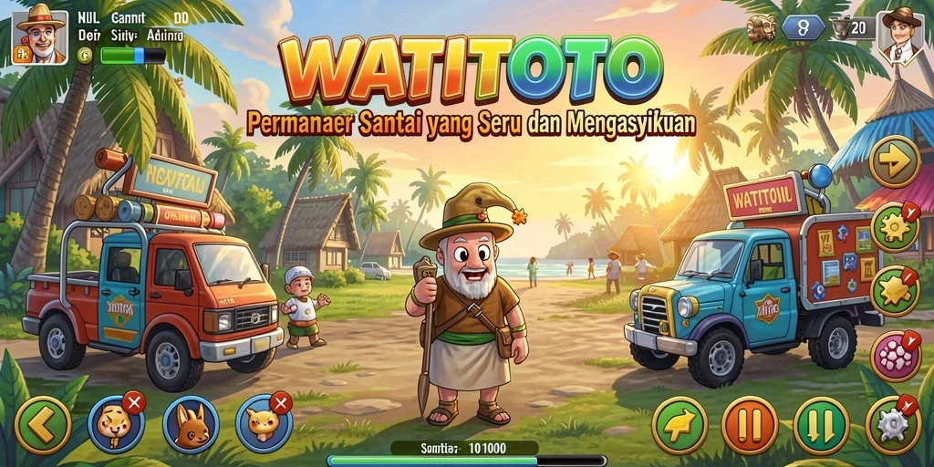 Tampilan gameplay seru WATITOTO yang penuh warna.